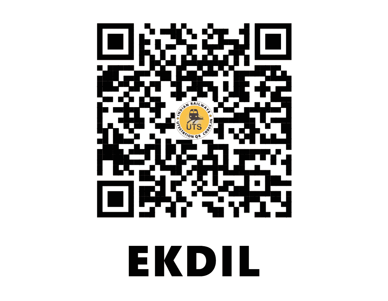 UTS QR Code for EKDIL - EKL (NC - UTTAR PRADESH)
